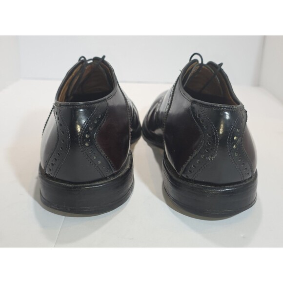 Allen Edmonds Men\'s Shelton 9.5 E Burgandy & Black Saddle shoes main image 6